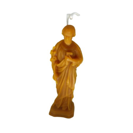 Vela de Cera de Abeja con Forma de Santo | Devoción y Espiritualidad