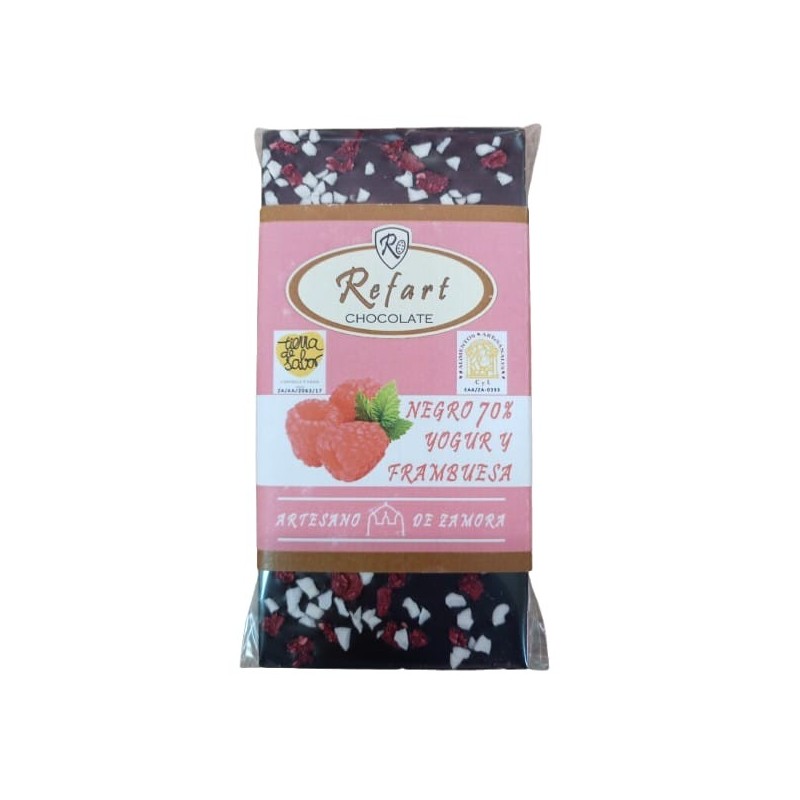 Sinfonía de Sabores: Chocolate Negro 70% con Yogur y Frambuesa Sinfonía de Sabores: Chocolate Negro 70% con Yogur y Frambuesa